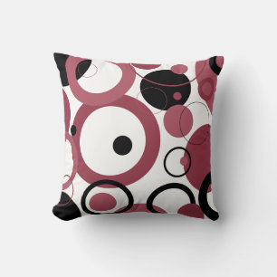 Coussin Topaze Fumée et Cercles Noirs