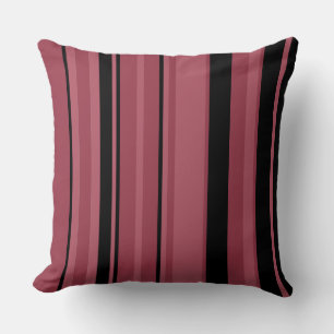 Coussin Topaze Fumée et Rayures Noires