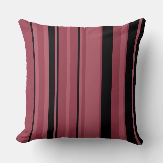 Coussin Topaze Fumée et Rayures Noires (Recto)