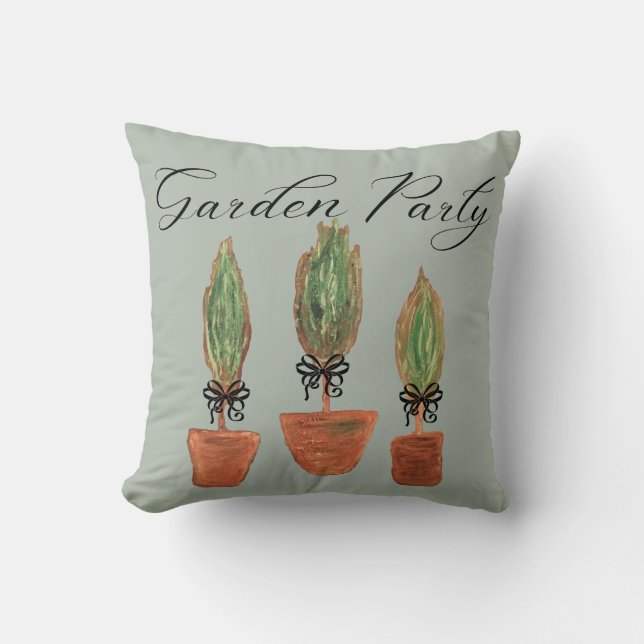 Coussin Topiary Topiaries Fleurs de jardin  (Recto)