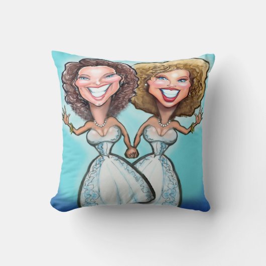 Coussin Toppers de gâteau Mariage lesbien (Recto)