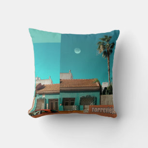 Coussin Torrevieja en Orange et Turquoise