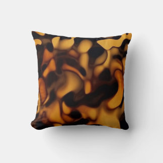 Coussin Tortoise Shell Turtle Shell Pattern Amber Brown