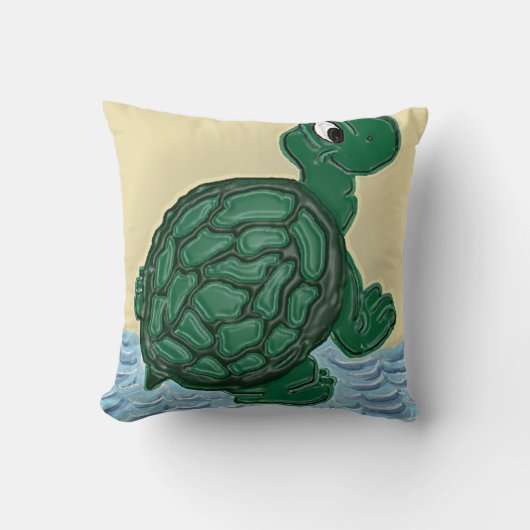 Coussin Tortue Animée 3D (Recto)
