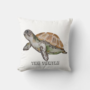Coussin Tortue aquarelle