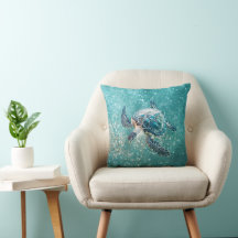 Tortue de mer turquoise scintillante | Côté mer
