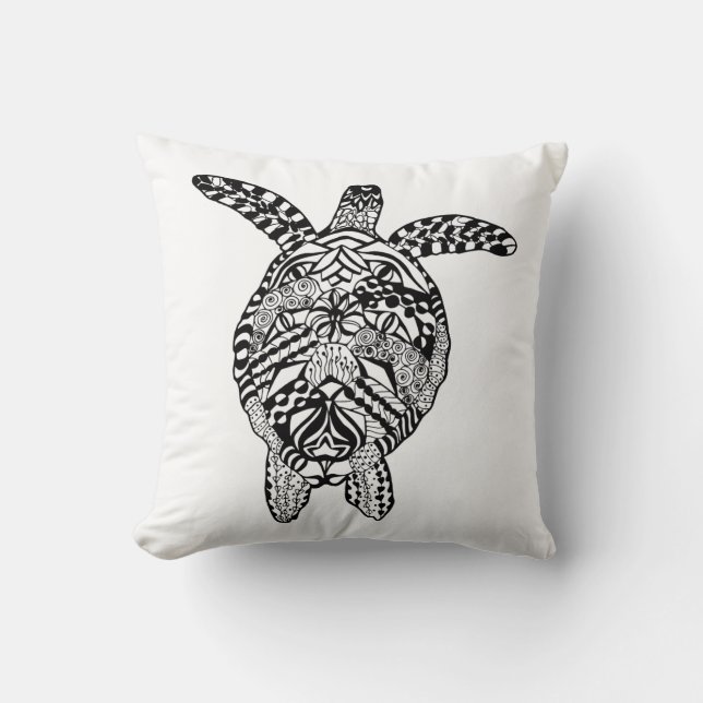 Coussin Tortue de style (Recto)