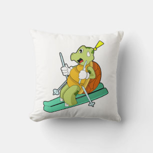 Coussin Tortue en ski avec ski