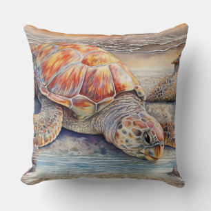 Coussin Tortue luge Se détendre sur une plage