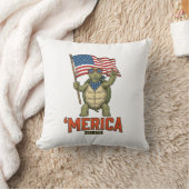 Coussin Tortue Patriotique ‘Merica Vintage Vector (Couverture)