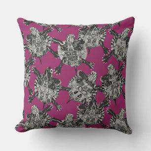Coussin tortue rose