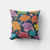 Coussin Tortue sous la mer (Recto)