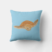 Coussin Tortue sous l'eau - transparente. (Verso)