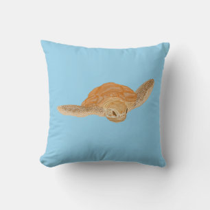 Coussin Tortue sous l'eau - transparente.