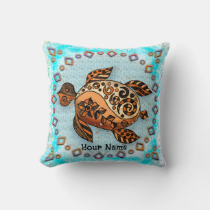 Coussin Tortue tribale
