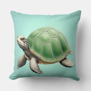 Coussin Tortue verte réaliste