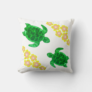 Coussin Tortues de mer vertes