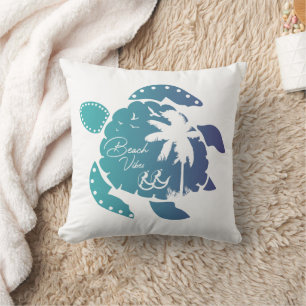 Coussin Tortues de mer vintage d'été