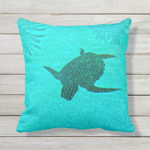 Coussin Tortuga Turtle Mosaic sur l'île de Sanibel Floride