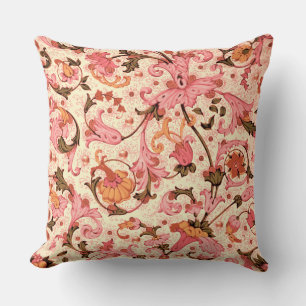COUSSIN TOSCANE RENAISSANCE ROSE TOURBILLONS FLORAUX,FLEUR