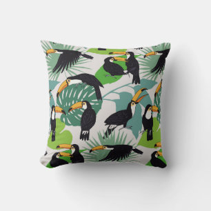 Coussin Toucan Bird : Palm Feuille Motif