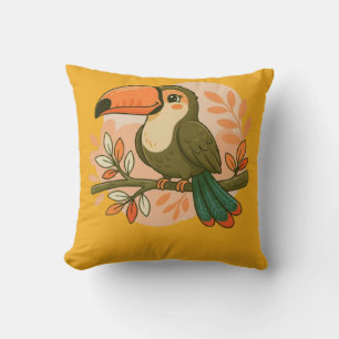 Coussin Toucan Pastel Fantaisiste