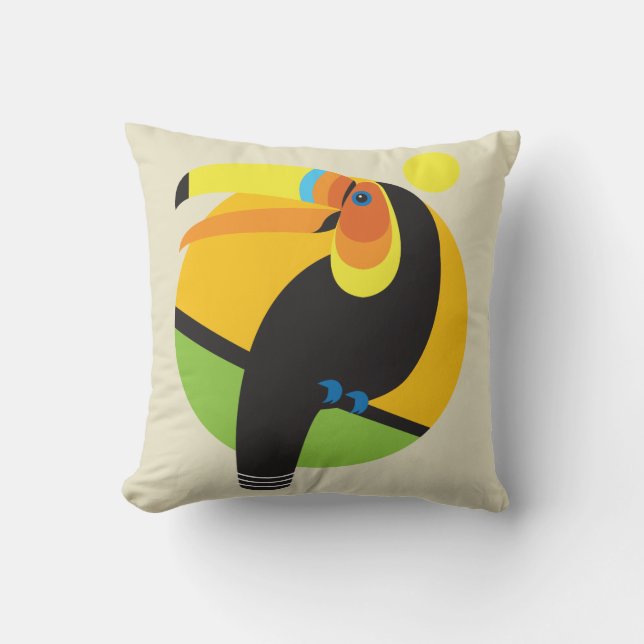 Coussin Toucan Tropical Bird Jungle Thème (Recto)