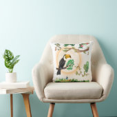 Coussin Toucan Tropical Oiseau & Feuilles de Jungle Aesthe (Chaise)