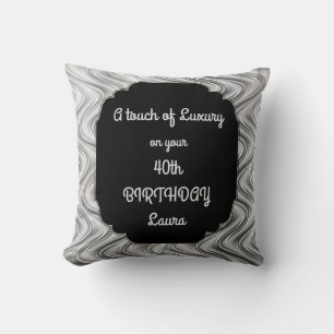 Coussin Touch of Luxury 40th Birthday design
