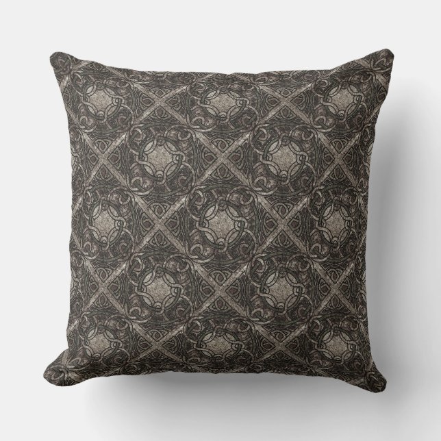 Coussin Touches celtiques texturées Motif de diamant Jeu d (Recto)