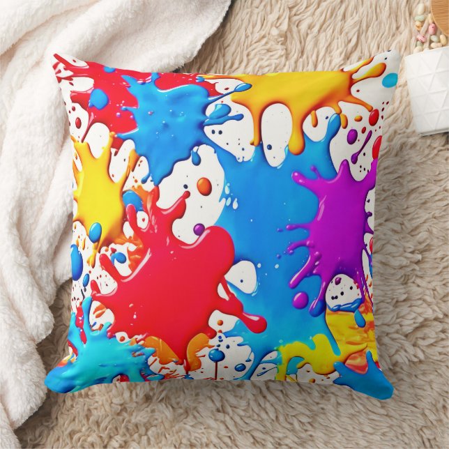 Coussin Touches Vibrantes de Couleurs Néon (Couverture)