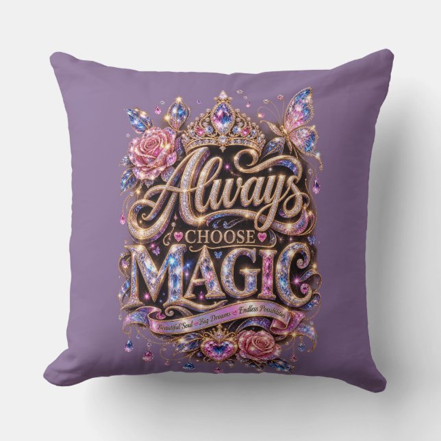 Coussin Toujours choisir le design Crystal Magic Sparkle (Recto)