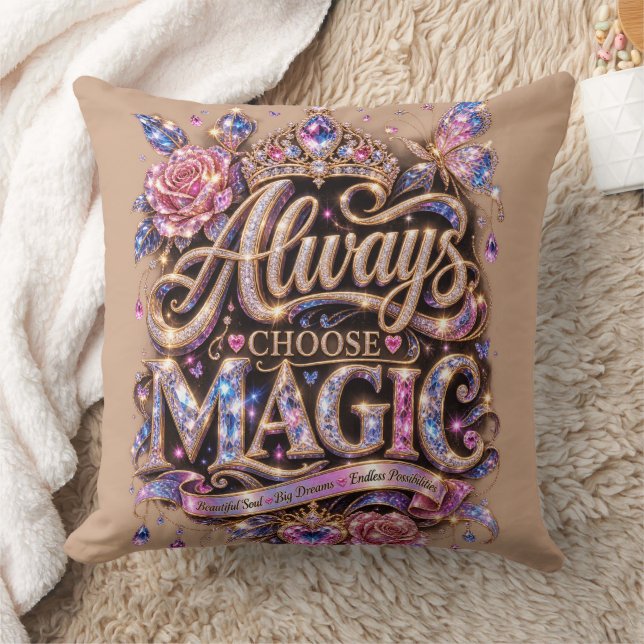 Coussin Toujours choisir le design Crystal Magic Sparkle (Couverture)