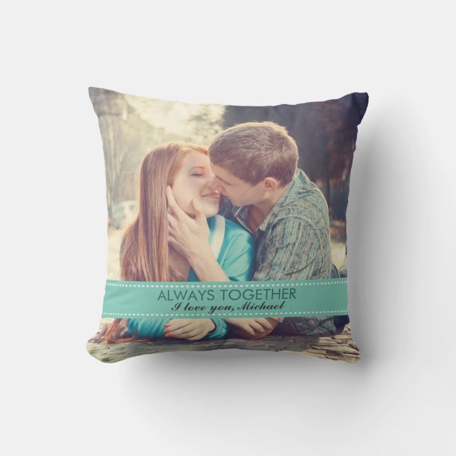 Coussin Toujours ensemble photo faite sur commande moderne (Recto)