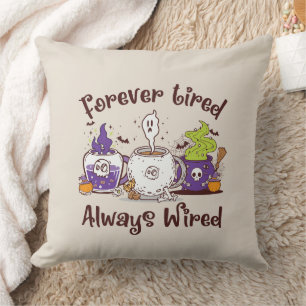 Coussin Toujours fatigué, toujours câblé