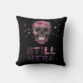 Coussin TOUJOURS LÀ | Crâne Fleur Fleurie