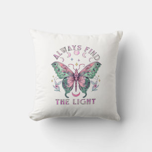 Coussin Toujours trouver la lumière Beau papillon coloré