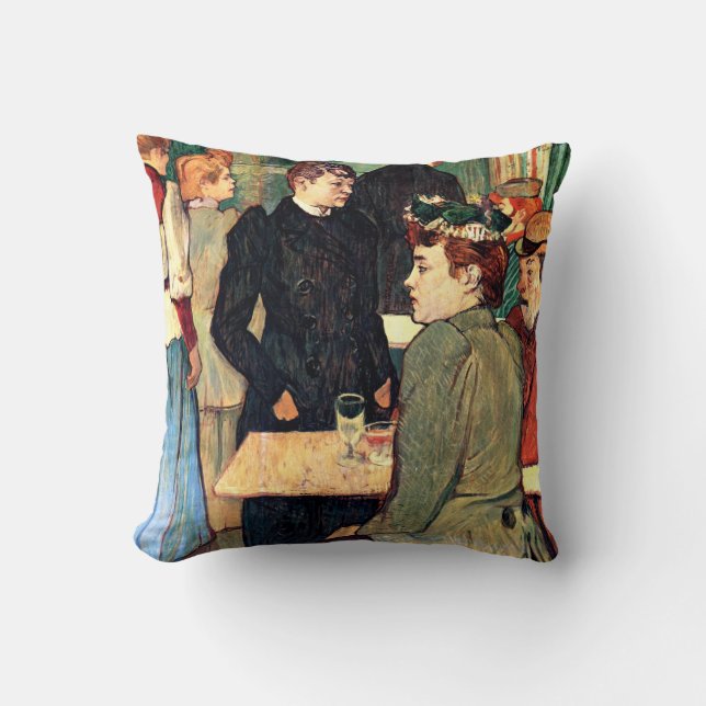Coussin Toulouse-Lautrec - Coin Moulin de la Galette (Recto)