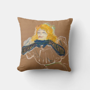 Coussin Toulouse-Lautrec - Yvette Guilbert chantant