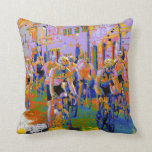 Coussin Tour de France Arty<br><div class="desc">Coussin cycliste de style psychédélique,  course de marathon du Tour de France. Un cadeau magnifique pour les cyclistes et les amateurs de vélo.</div>