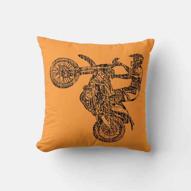 Coussin Tour de vélo de saleté (Recto)