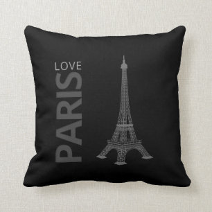 Coussin Tour Eiffel adorable de Paris d'amour
