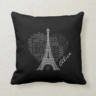 Coussin Tour Eiffel adorable de Paris d'amour
