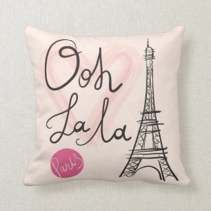 Coussin Tour Eiffel Dessinée À La Main
