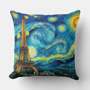Coussin Tour Eiffel Impressionnisme