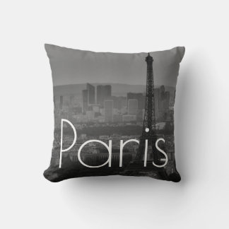 Coussin Tour Eiffel Noir Blanc Paris France Voyage