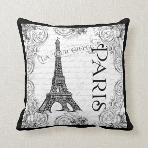Coussin Tour Eiffel Paris Parchemins français