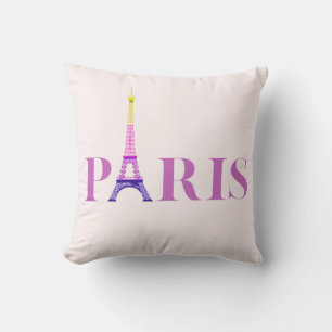 Coussin Tour Eiffel-Paris-Vibrant et Coloré-
