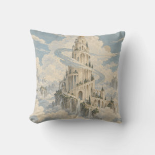 Coussin Tour en spirale d'ivoire Paysage nuageux