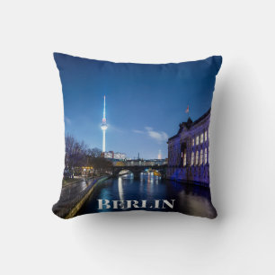 Coussin Tour TV et île musée à Berlin, Allemagne